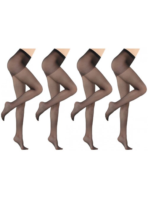 Collant Donna Comfort e Resistenza DIAMANTINO - Confezione da 4 - Kiabi Collant Donna Comfort e Resistenza DIAMANTINO - Confezione da 4 - Kiabi