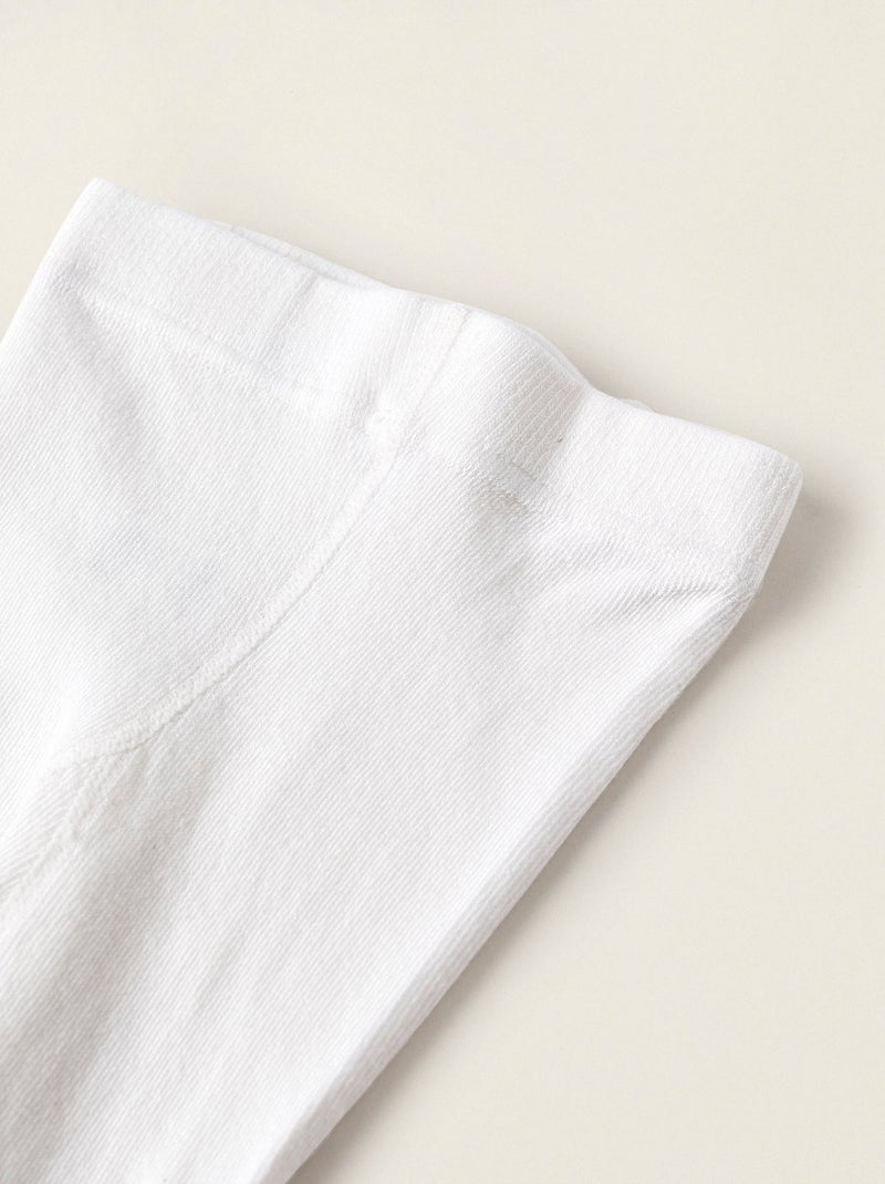 Collant in cotone anti-pilling Bianco - Kiabi
