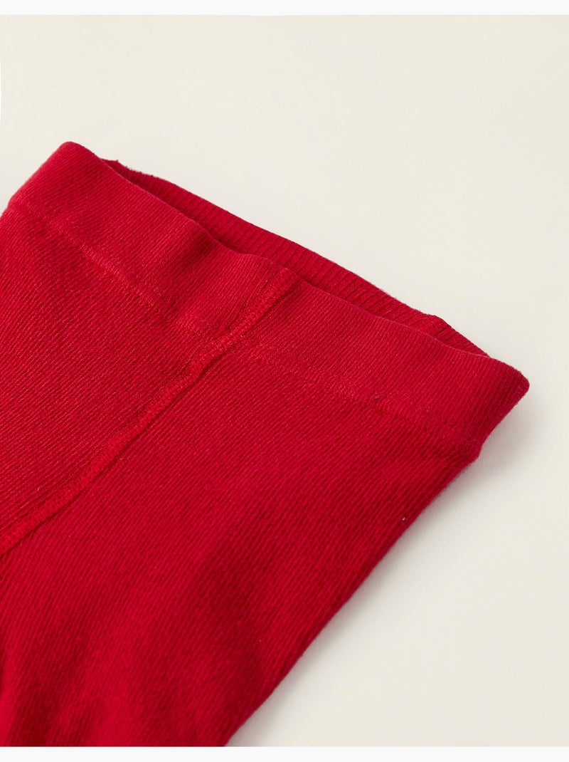 Collant in cotone anti-pilling Rosso scuro - Kiabi