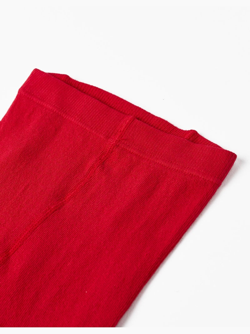 Collant in cotone anti-pilling Rosso scuro - Kiabi