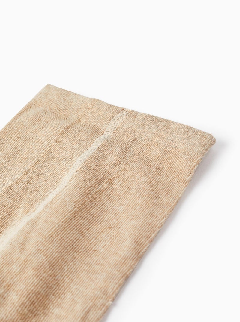 Collant in cotone elasticizzato Beige chiaro - Kiabi