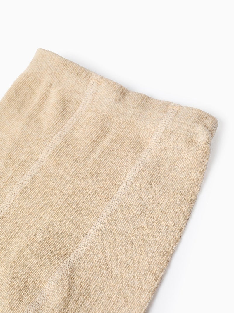 Collant in cotone flessibili Beige chiaro - Kiabi