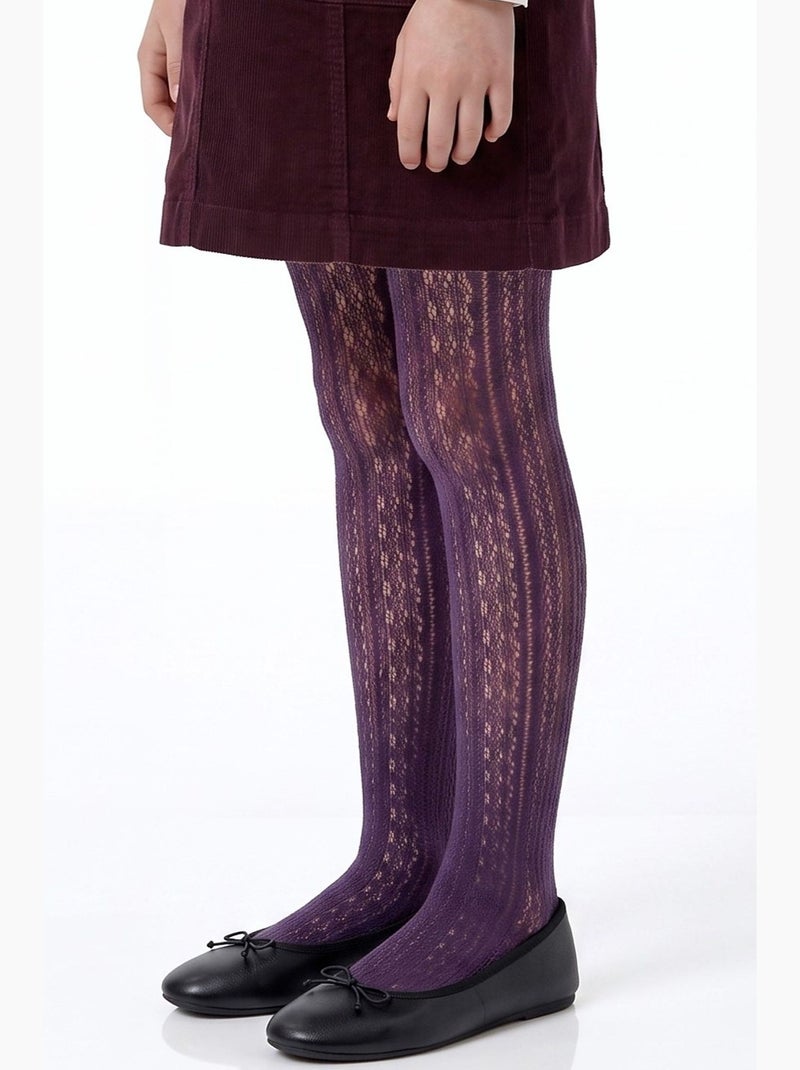 Collant in rete con stampa geometrica penti Viola - Kiabi