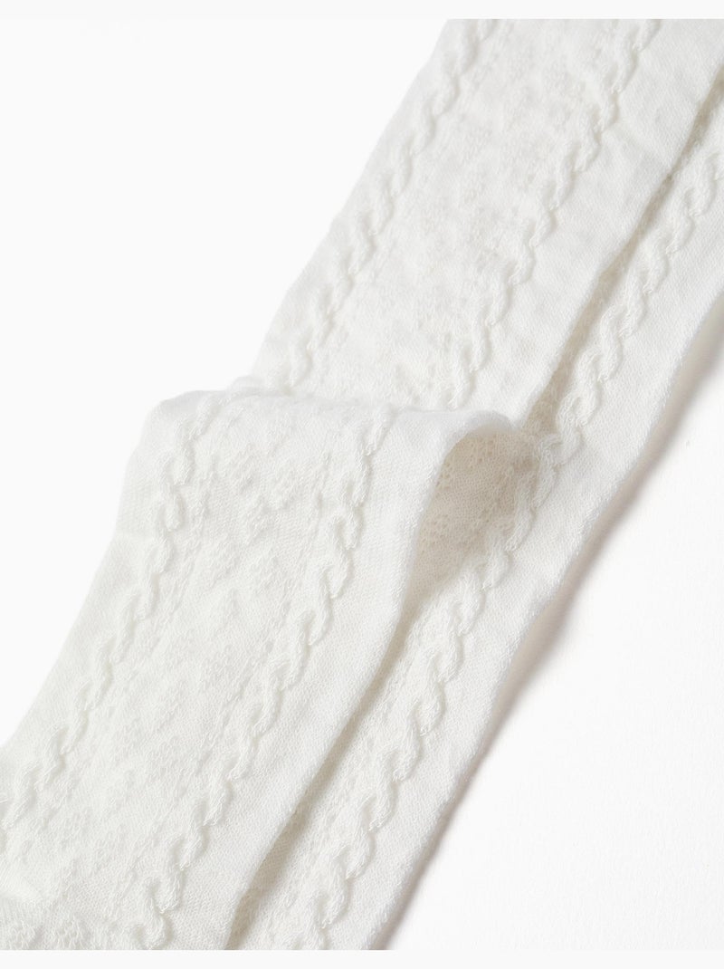 Collant lavorati a maglia con jacquard Bianco - Kiabi