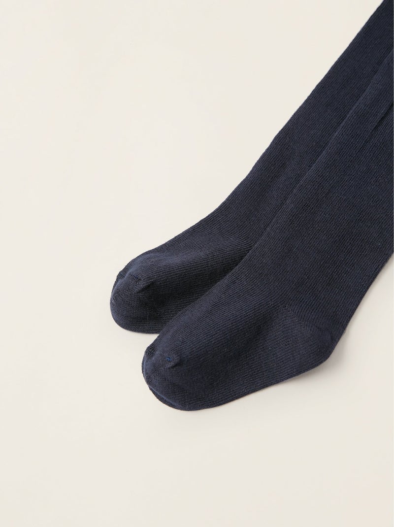 Collant lavorati a maglia con volant Blu scuro - Kiabi