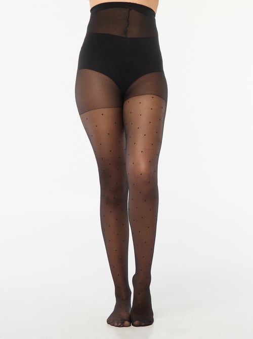 Collant plumetis a pois - 30D - Kiabi