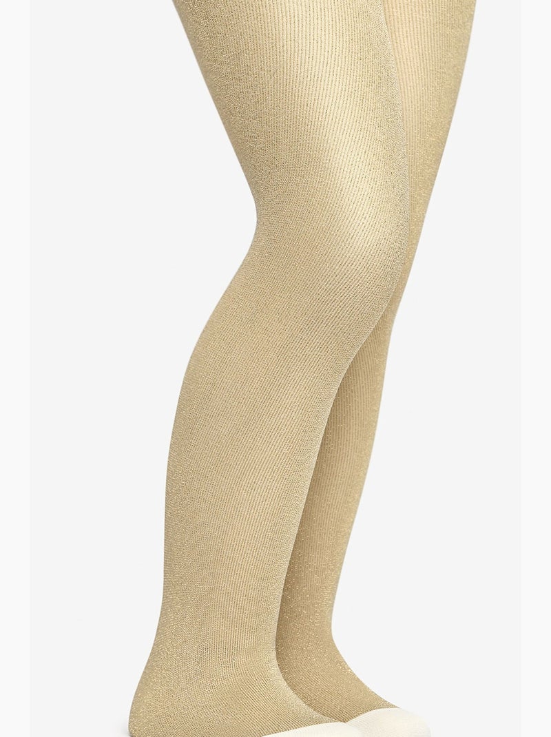Collant pretty diamond bambina penti Beige argilla - Kiabi