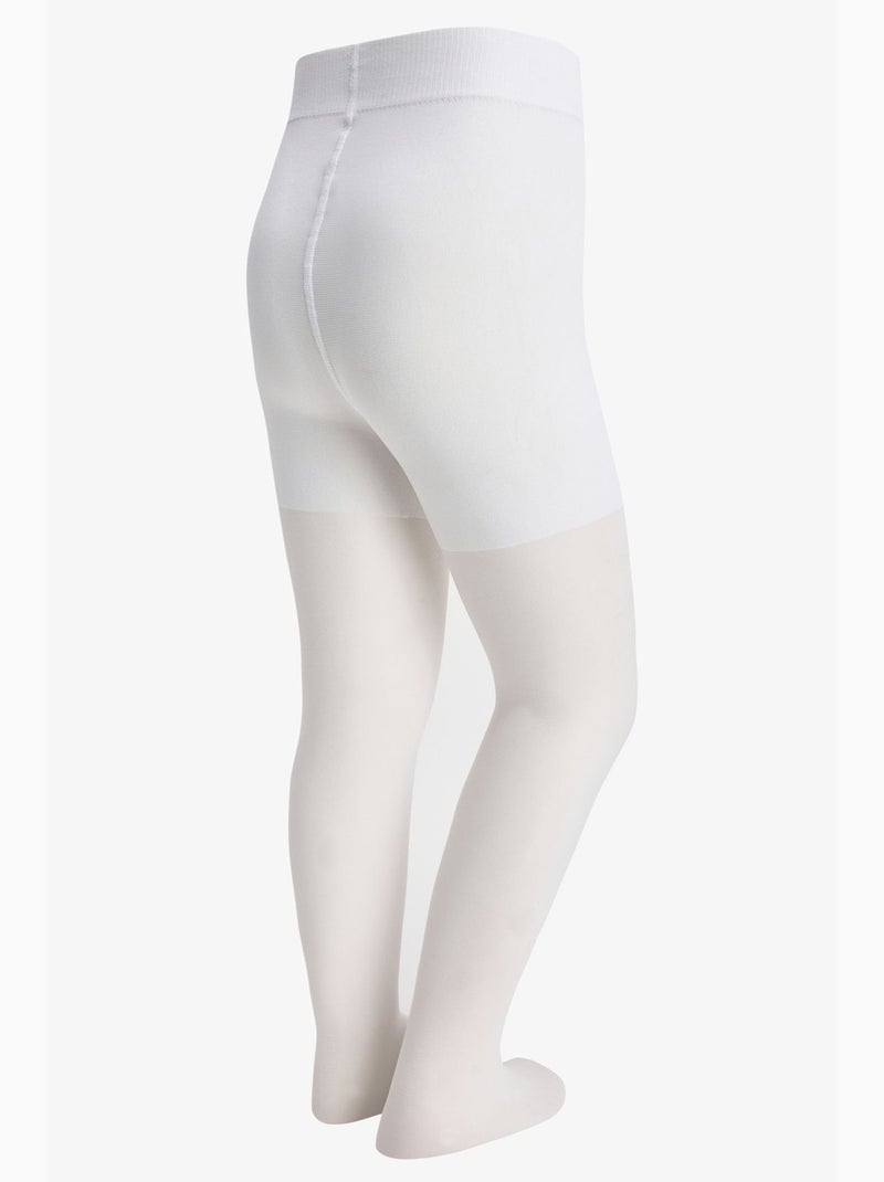 Collant pretty school bambina penti Bianco - Kiabi
