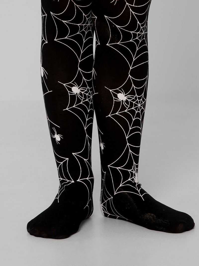 Collant ragnatela nero - Kiabi