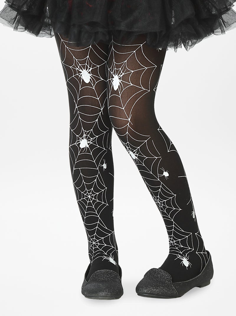 Collant 'ragnatela' nero/bianco - Kiabi