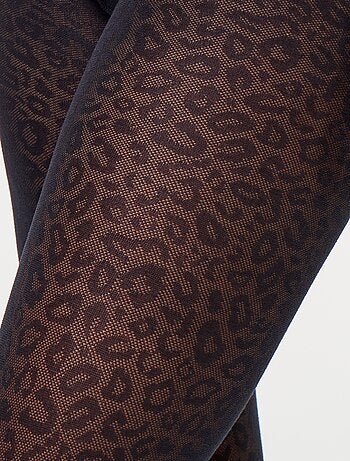 Collant stampa leopardata
