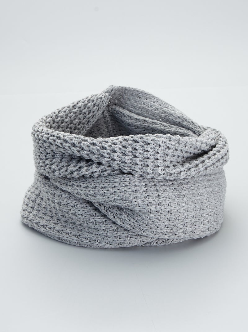 Collo bordato all'uncinetto grigio - Kiabi
