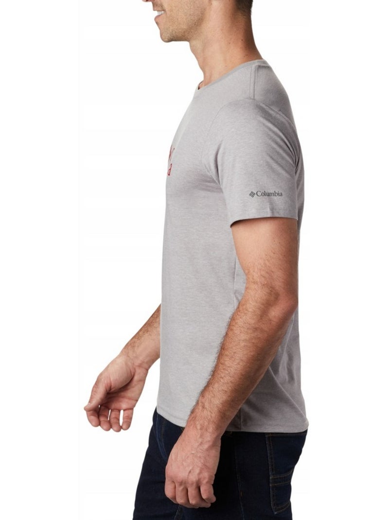Columbia Basic Maglietta Logo Uomo Grigio - Kiabi