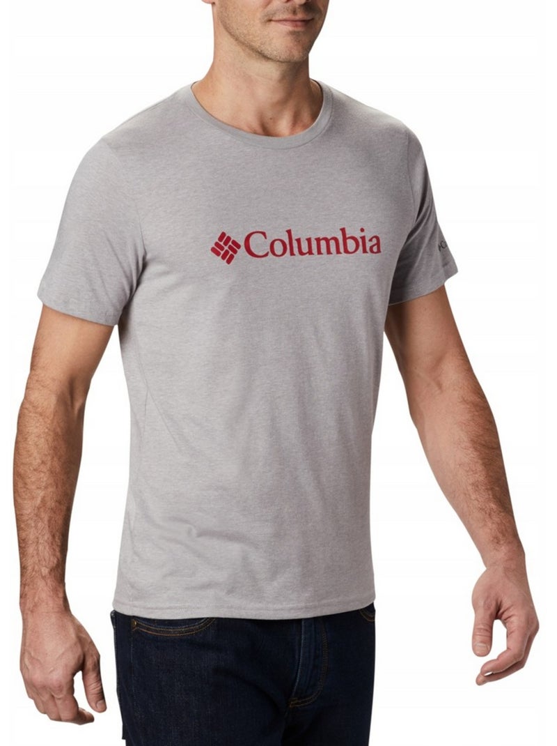 Columbia Basic Maglietta Logo Uomo Grigio - Kiabi