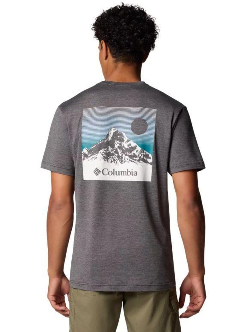 Columbia Kwick Hike Maglietta Stampa posteriore Uomo Nero - Kiabi