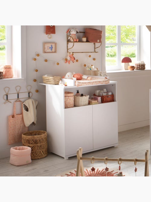 Comò fasciatoio 2 ante bianco - BABYPRICE - Kiabi