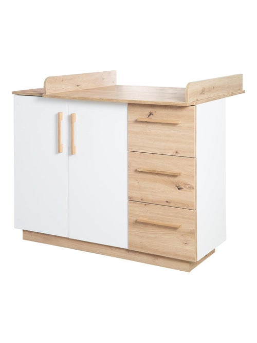 Comò fasciatoio 2 ante e 3 cassetti decor rovere "Roba Lion" - Kiabi