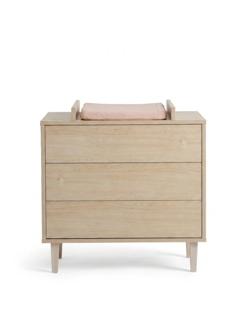 Comò fasciatoio a 3 cassetti su piedini - finitura in legno di faggio - SAUTHON Beige - Kiabi