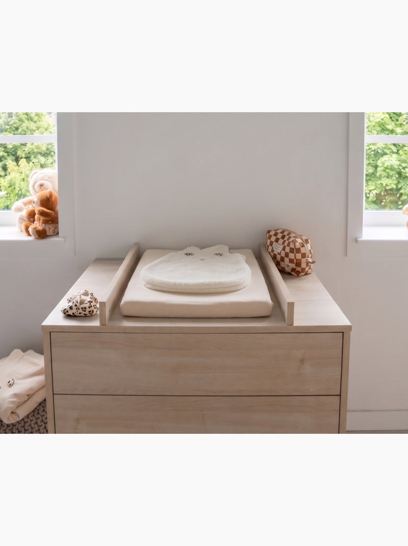 Comò fasciatoio a 3 cassetti su piedini - finitura in legno di faggio - SAUTHON Beige - Kiabi