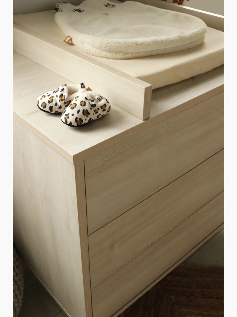 Comò fasciatoio a 3 cassetti su piedini - finitura in legno di faggio - SAUTHON Beige - Kiabi
