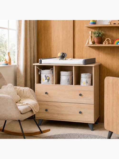 Comò fasciatoio con 2 cassetti e 3 scomparti, finitura in - SAUTHON - Kiabi Comò fasciatoio con 2 cassetti e 3 scomparti, finitura in - SAUTHON - Kiabi