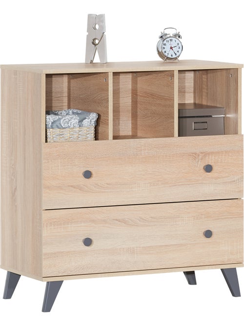 Comò fasciatoio con 2 cassetti e 3 scomparti, finitura in - SAUTHON - Kiabi Comò fasciatoio con 2 cassetti e 3 scomparti, finitura in - SAUTHON - Kiabi