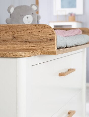 Comò fasciatoio evolutivo 3 cassetti effetto rovere – ROBA "Ava