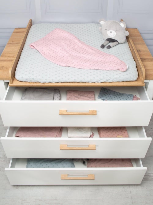 Comò fasciatoio evolutivo 3 cassetti effetto rovere – ROBA "Ava" - Kiabi