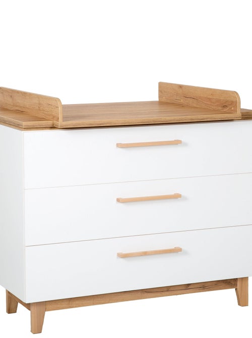 Comò fasciatoio evolutivo 3 cassetti effetto rovere – ROBA "Finn" - Kiabi