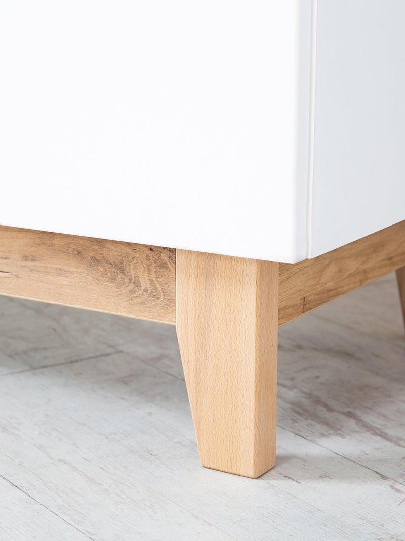 Comò fasciatoio evolutivo 3 cassetti effetto rovere – ROBA "Finn" Bianco - Kiabi
