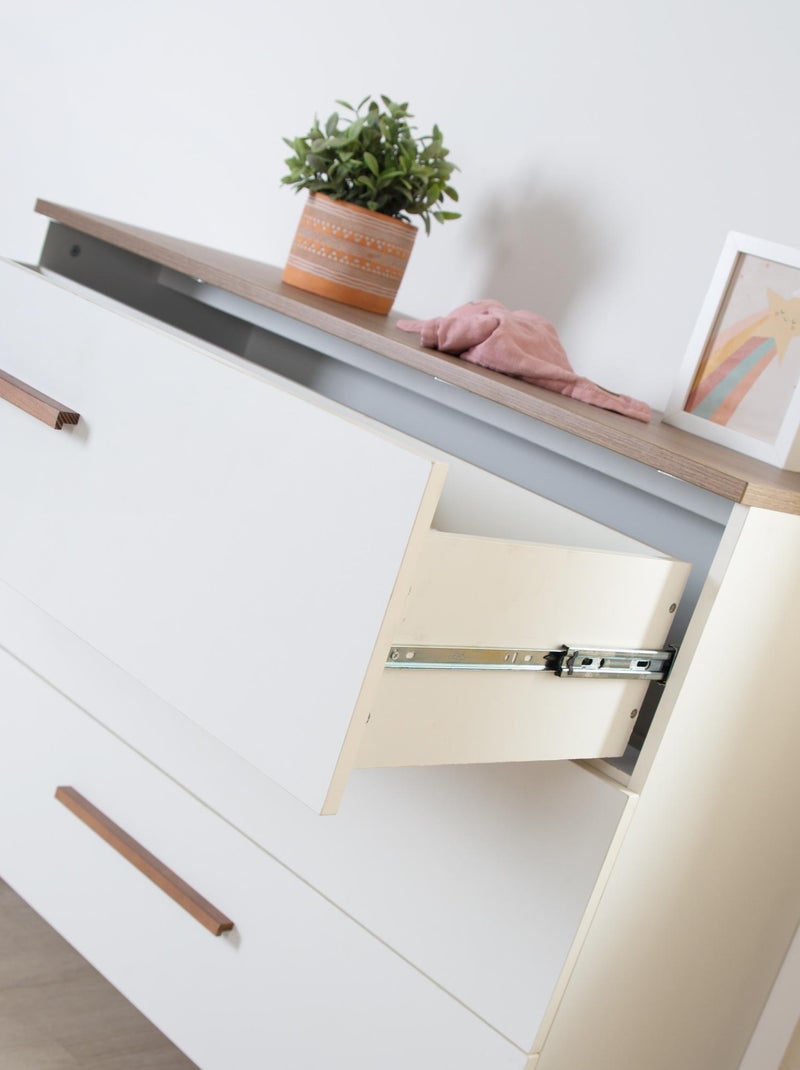 Comò fasciatoio evolutivo 3 cassetti in legno – ROBA "Ole" Bianco - Kiabi