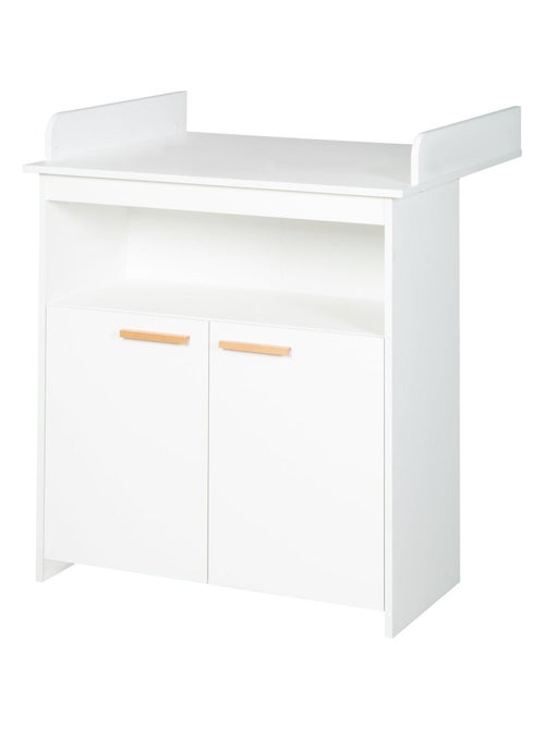 Comò fasciatoio minimalista 2 ante con maniglie in legno massello "Roba Anton" - Kiabi