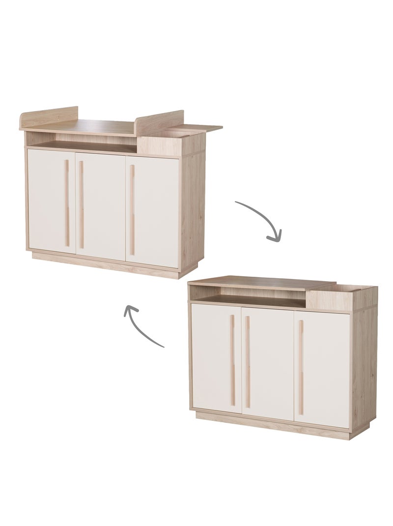 Comò fasciatoio minimalista con vani portaoggetti Elva – Roba Beige - Kiabi