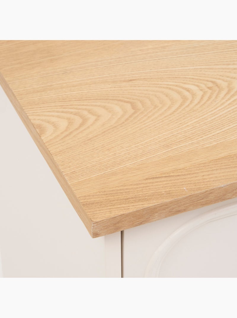 Comodino a 3 cassetti in legno con ripiano in frassino Avorio - Kiabi