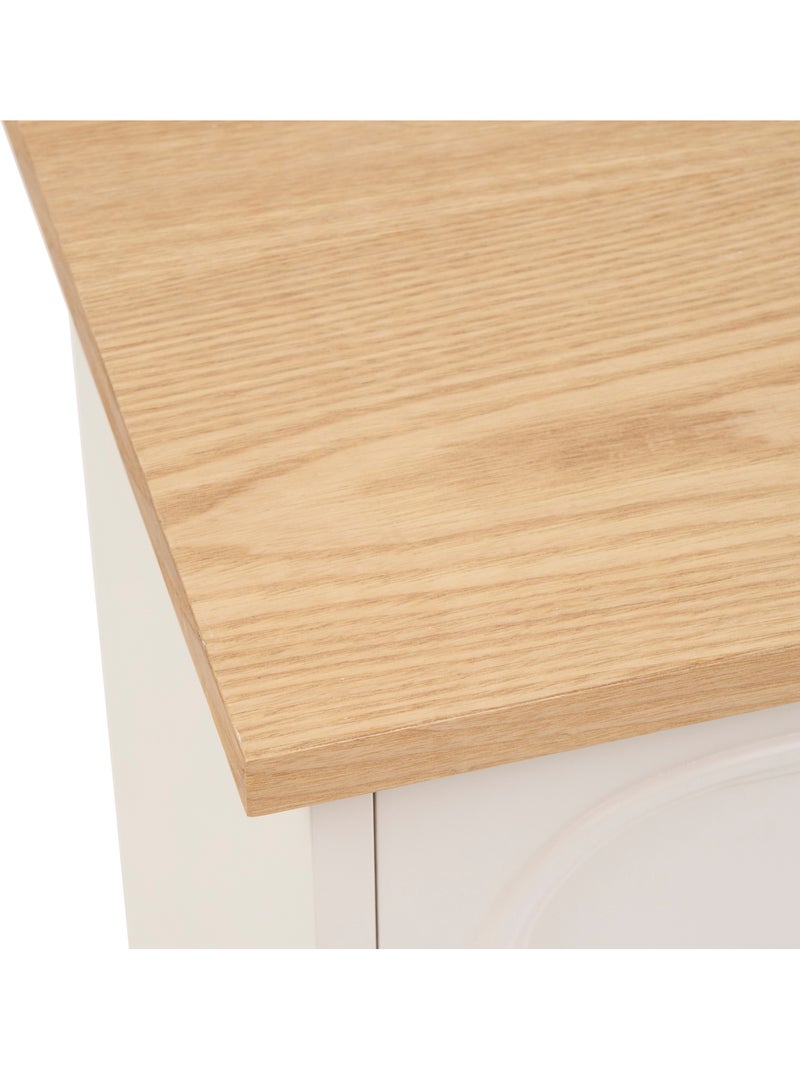 Comodino in legno con 1 cassetto e piano in frassino Avorio - Kiabi