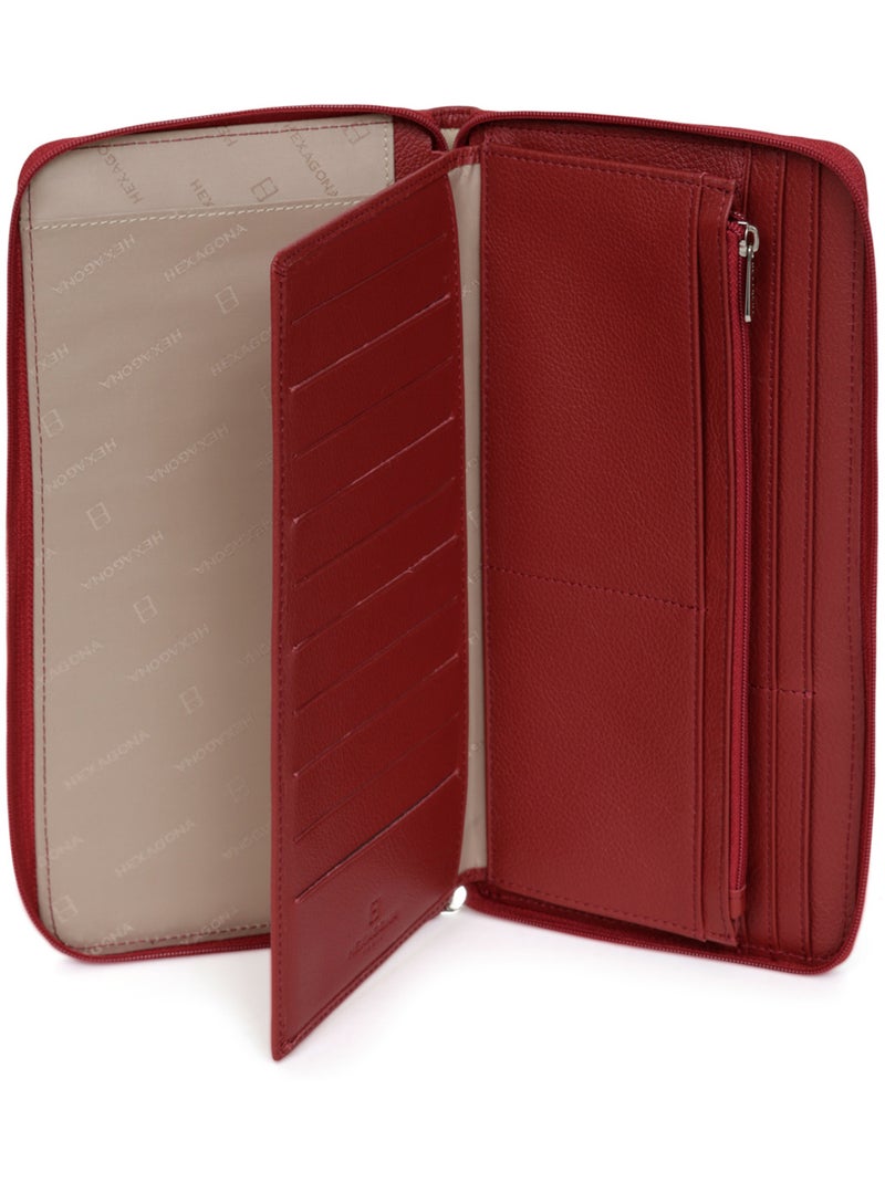Compagno di viaggio - 1 pannello - pelle confort hexagona Rosso scuro - Kiabi