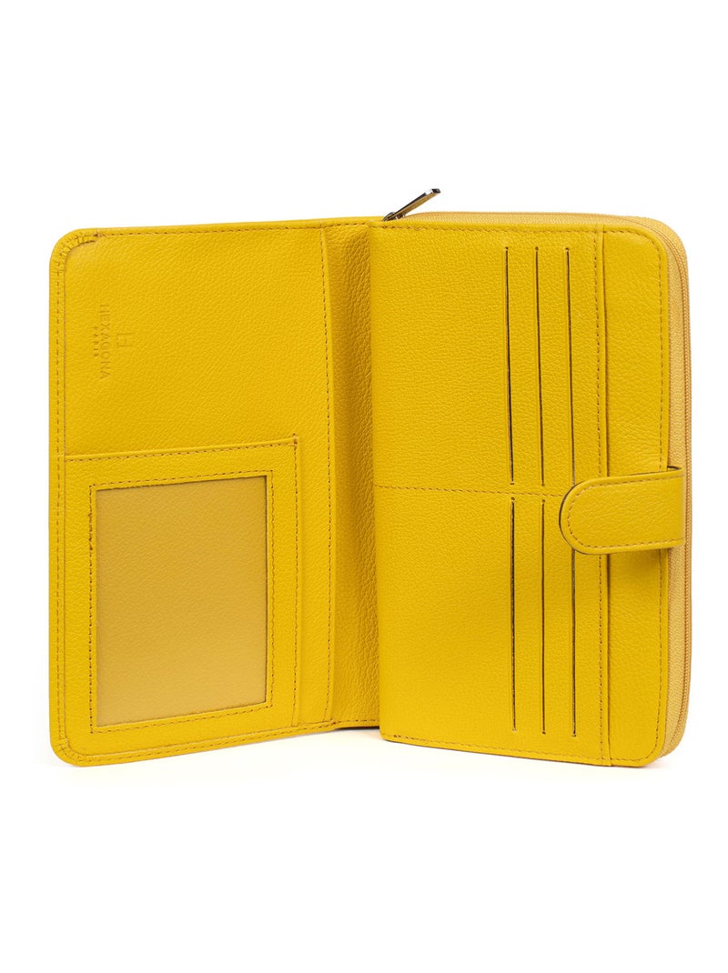 Compagno di viaggio - 1 volet - pelle confort hexagona Giallo - Kiabi