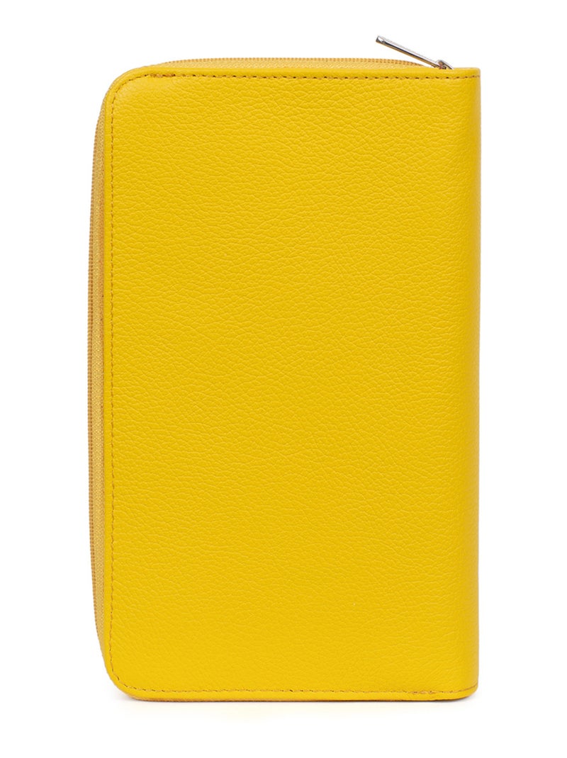 Compagno di viaggio - 1 volet - pelle confort hexagona Giallo - Kiabi