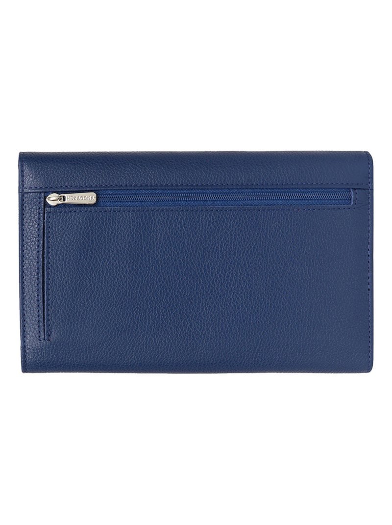 Compagno di viaggio - 2 ante - pelle confort hexagona Blu - Kiabi