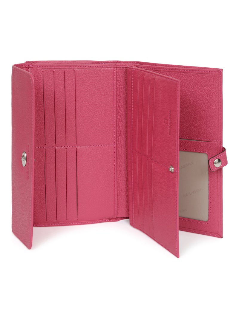 Compagno di viaggio - 2 ante - pelle confort hexagona Rosa fucsia - Kiabi