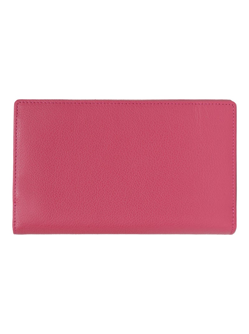 Compagno di viaggio - 2 ante - pelle confort hexagona Rosa fucsia - Kiabi