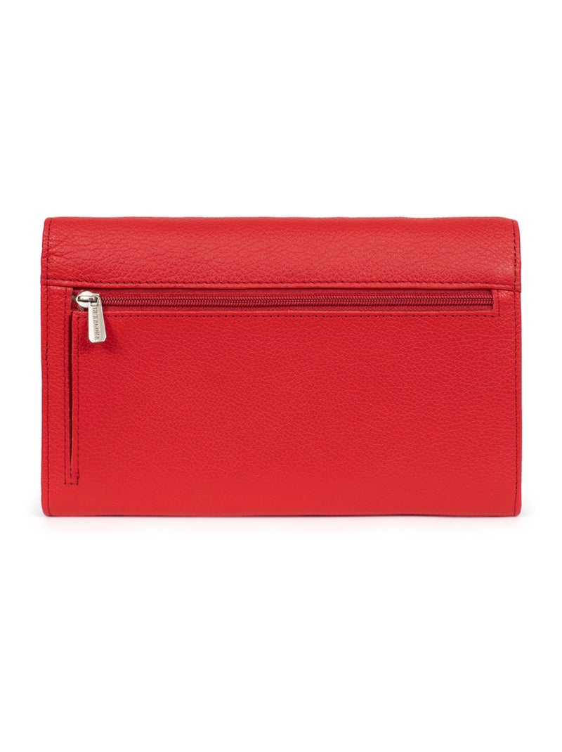 Compagno di viaggio - 2 ante - pelle confort hexagona Rosso pomodoro - Kiabi