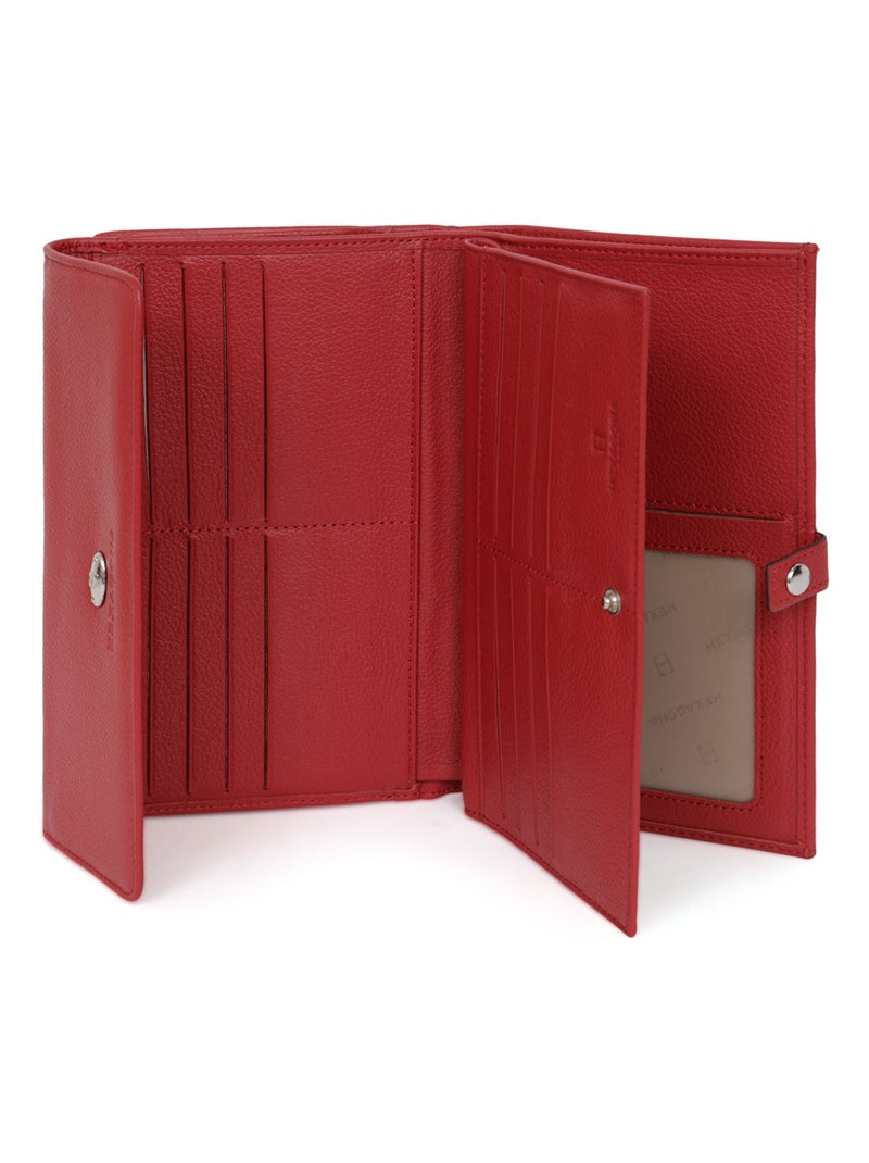 Compagno di viaggio - 2 ante - pelle confort hexagona Rosso scuro - Kiabi