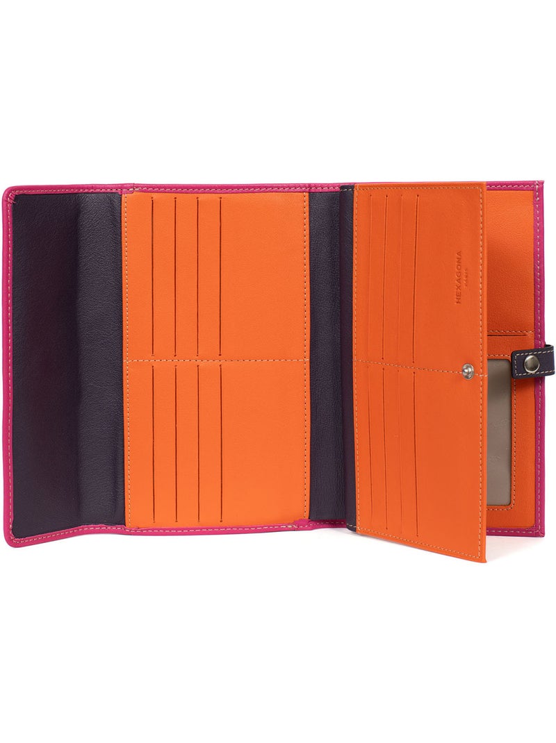 Compagno di viaggio - 2 ante - pelle multico hexagona Rosa fucsia - Kiabi