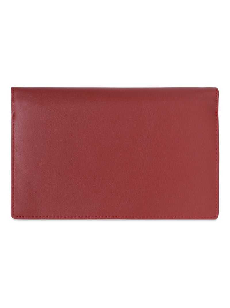Compagno di viaggio - 2 ante - pelle soft hexagona Rosso - Kiabi