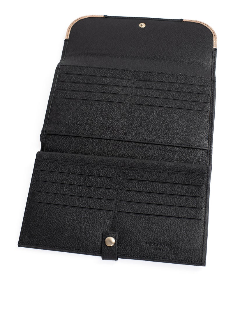 Compagno di viaggio - 2 ante - stop rfid - pelle bahia hexagona Nero Multicolore - Kiabi