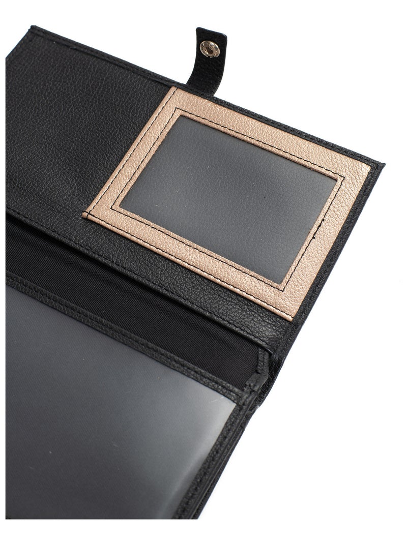 Compagno di viaggio - 2 ante - stop rfid - pelle bahia hexagona Nero Multicolore - Kiabi