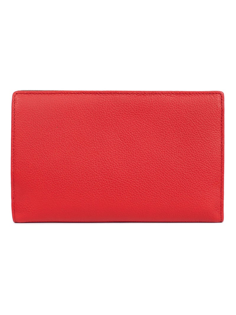 Compagno di viaggio - 2 ante - stop rfid - pelle bahia hexagona Rosso - Kiabi