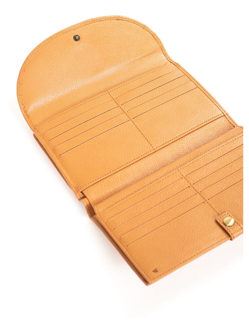 Compagno di viaggio - 2 ante - stop rfid - pelle bastille hexagona Marrone chiaro - Kiabi