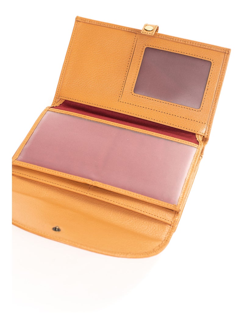 Compagno di viaggio - 2 ante - stop rfid - pelle bastille hexagona Marrone chiaro - Kiabi